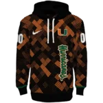 customized-miami-hurricanes-pixel-grid-orange-black-hoodie-best-selling.webp