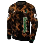 customized-miami-hurricanes-pixel-grid-orange-black-hoodie-best-selling.webp