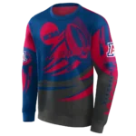 personalized-arizona-wildcats-football-burst-red-gray-hoodie-best-selling.webp