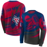 personalized-arizona-wildcats-football-burst-red-gray-hoodie-best-selling.webp