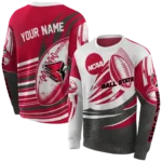 personalized-ball-state-cardinals-football-burst-red-gray-hoodie-best-selling.webp