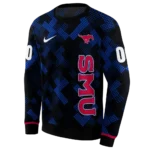 personalized-smu-mustangs-pixel-grid-blue-black-hoodie-best-selling.webp