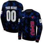 personalized-smu-mustangs-pixel-grid-blue-black-hoodie-best-selling.webp