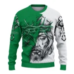 customized-north-texas-mean-green-jesus-tear-sweater-best-selling