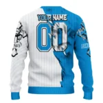 Carolina Panthers Sweater Custom Jesus Tear Blue White Best Selling
