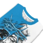 Carolina Panthers Sweater Custom Jesus Tear Blue White Best Selling