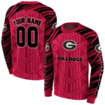 custom-georgia-bulldogs-chevron-stripe-red-hoodie-best-selling.webp