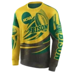 custom-north-dakota-state-bison-football-burst-green-gray-hoodie-best-selling.webp