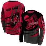 customized-arkansas-state-red-wolves-football-burst-scarlet-gray-hoodie-best-selling.webp