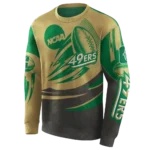 customized-charlotte-49ers-football-burst-green-gray-hoodie-best-selling.webp