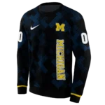 customized-michigan-wolverines-pixel-grid-blue-black-hoodie-best-selling.webp