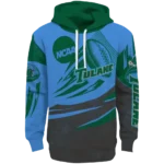 customized-tulane-green-wave-football-burst-green-gray-hoodie-best-selling.webp