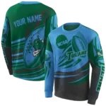 customized-tulane-green-wave-football-burst-green-gray-hoodie-best-selling.webp