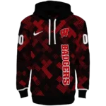 customized-wisconsin-badgers-pixel-grid-red-black-hoodie-best-selling.webp