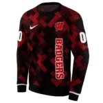 customized-wisconsin-badgers-pixel-grid-red-black-hoodie-best-selling.webp