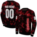 customized-wisconsin-badgers-pixel-grid-red-black-hoodie-best-selling.webp