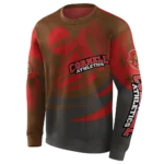 personalized-cornell-big-red-football-burst-red-gray-hoodie-best-selling.webp