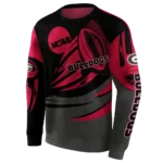 personalized-georgia-bulldogs-football-burst-red-gray-hoodie-best-selling.webp