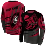 personalized-georgia-bulldogs-football-burst-red-gray-hoodie-best-selling.webp