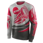 personalized-houston-cougars-football-burst-red-gray-hoodie-best-selling.webp