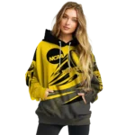personalized-iowa-hawkeyes-football-burst-black-gray-hoodie-best-selling.webp