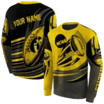 personalized-iowa-hawkeyes-football-burst-black-gray-hoodie-best-selling.webp
