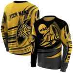 personalized-kennesaw-state-owls-football-burst-gold-gray-hoodie-best-selling.webp