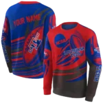 personalized-la-tech-football-burst-blue-gray-hoodie-best-selling.webp
