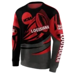 personalized-louisiana-ragin-cajuns-football-burst-red-gray-hoodie-best-selling.webp