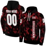 personalized-louisiana-ragin-cajuns-pixel-grid-red-black-hoodie-best-selling.webp