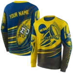 personalized-marquette-golden-eagles-football-burst-blue-gray-hoodie-best-selling.webp