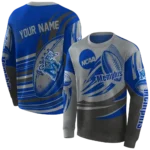 personalized-memphis-tigers-football-burst-blue-gray-hoodie-best-selling.webp