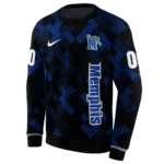 personalized-memphis-tigers-pixel-grid-blue-black-hoodie-best-selling.webp