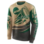 personalized-ohio-bobcats-football-burst-green-gray-hoodie-best-selling.webp