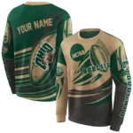 personalized-ohio-bobcats-football-burst-green-gray-hoodie-best-selling.webp