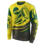 personalized-oregon-ducks-football-burst-green-gray-hoodie-best-selling.webp