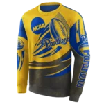 personalized-pittsburgh-panthers-football-burst-royal-blue-gray-hoodie-best-selling.webp