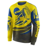 personalized-toledo-rockets-football-burst-blue-gray-hoodie-best-selling.webp
