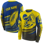 personalized-toledo-rockets-football-burst-blue-gray-hoodie-best-selling.webp