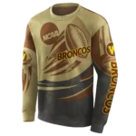personalized-western-michigan-broncos-football-burst-brown-gray-hoodie-best-selling.webp