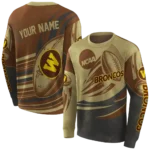 personalized-western-michigan-broncos-football-burst-brown-gray-hoodie-best-selling.webp