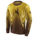 personalized-wyoming-cowboys-chevron-points-brown-hoodie-best-selling.webp