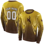 personalized-wyoming-cowboys-chevron-points-brown-hoodie-best-selling.webp