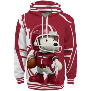 Arkansas Razorbacks Hoodie - Football Snoopy