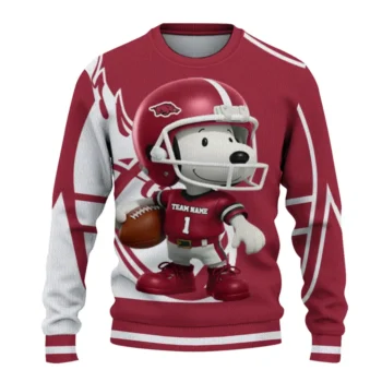 Arkansas Razorbacks Sweater - Helmet Snoopy