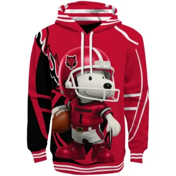 Arkansas State Red Wolves Hoodie - Football Snoopy