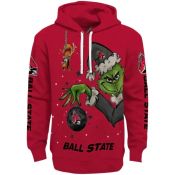 Ball State Cardinals Hoodie - Chirstmas Grinch