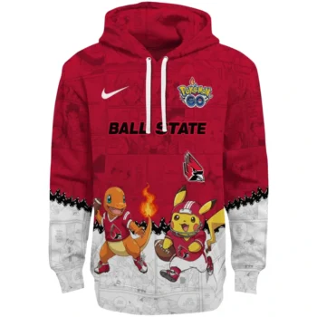 Ball State Cardinals Hoodie - Pokemon