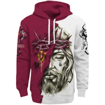 Custom Arizona State Sun Devils Jesus Tear Hoodie Best Selling