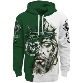 Custom Colorado State Rams Jesus Tear Hoodie Best Selling